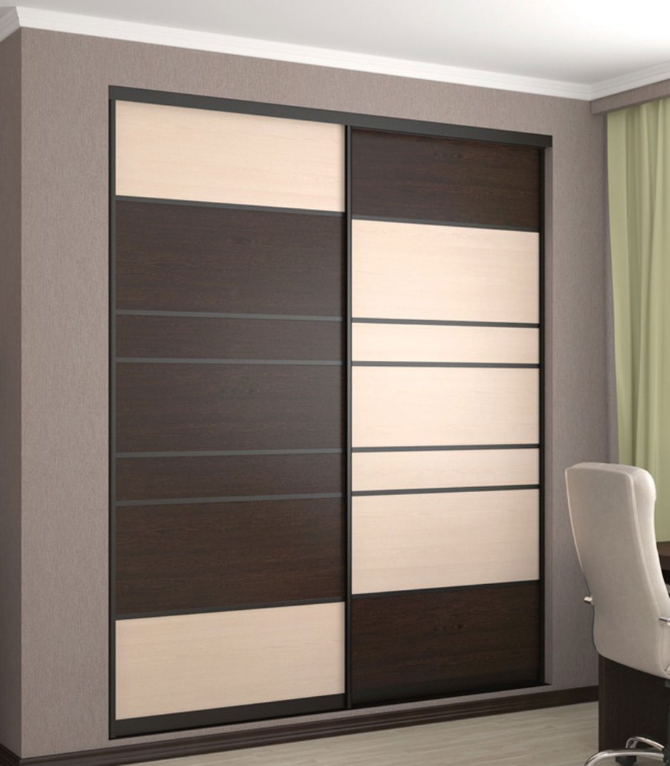 Шкаф купе венге беж