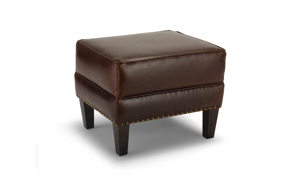 Кожаные пуфики с ножками