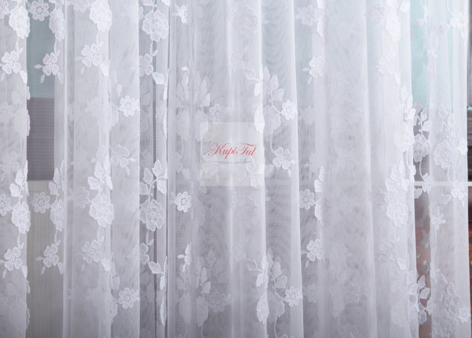 Микросетка с вышивкой высота 290 см