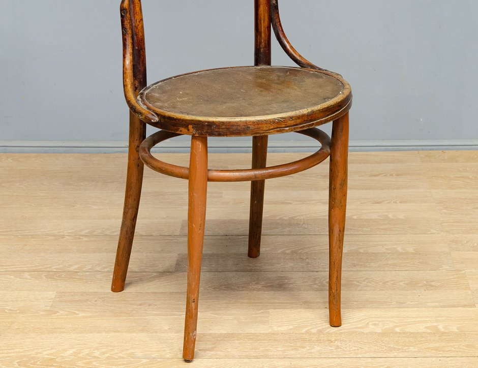 Бентвуд стул Берни кресло дерево серо голубой