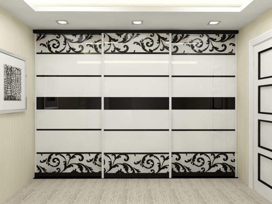 Шкаф купе черно белый