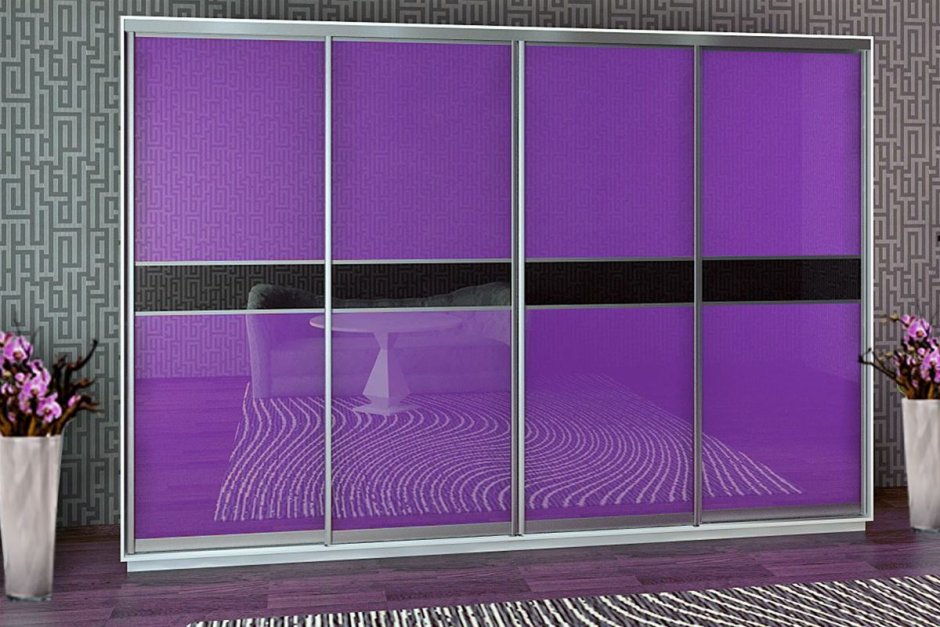Шкаф купе цветной