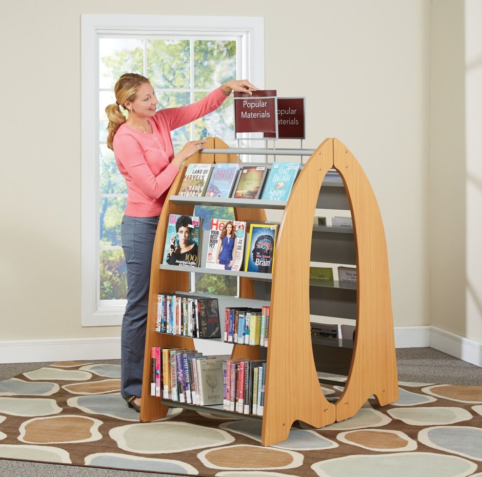 Мобильные книжные стеллажи для библиотеки