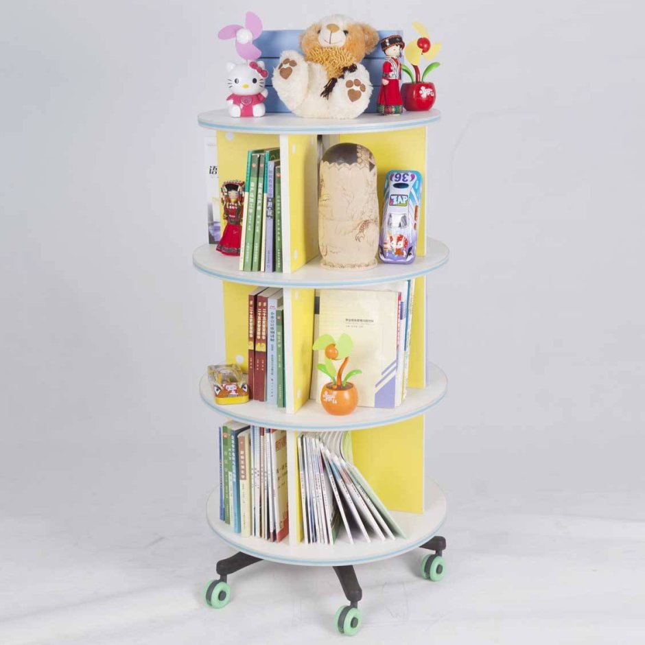 Крутящаяся полка для книг детская