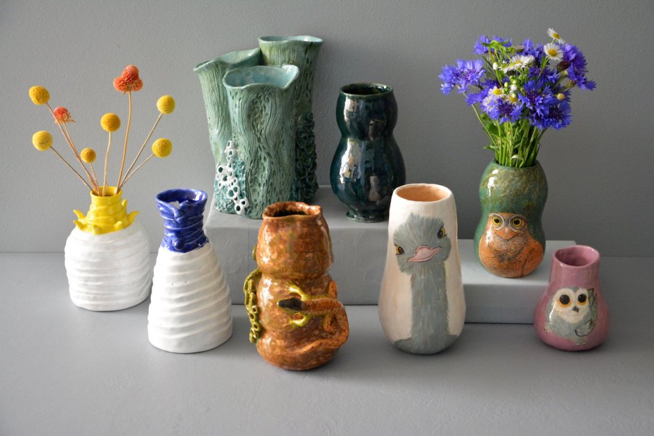 Pottery вазы