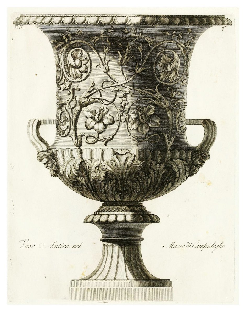 Гравюра вазы