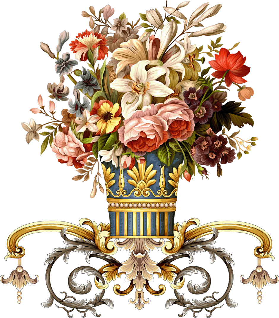 Цветочный орнамент в стиле Барокко