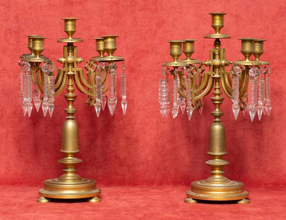 Настенные канделябры из бронзы