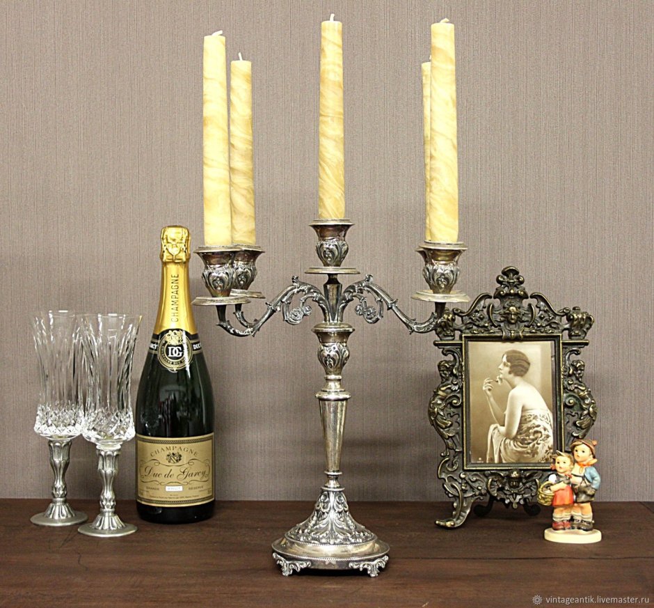 Канделябр Queen Anne пятирожковый серебро