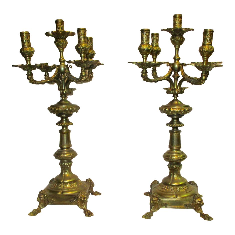 Пауль Хаупштайн подсвечник латунь