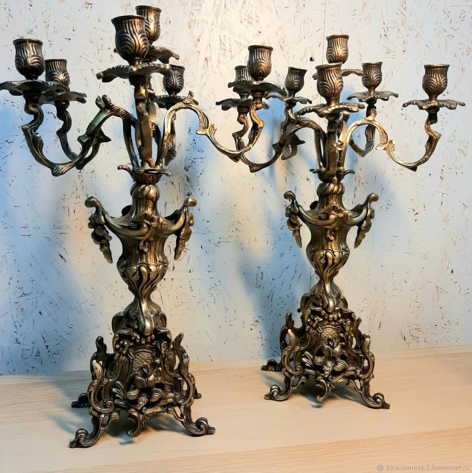 Подсвечники серебряные Антикварные