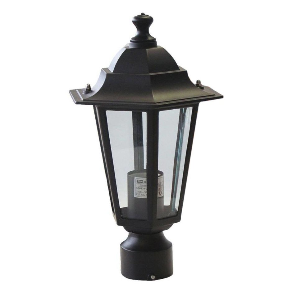 Светильник 6060-03 садово-парковый шестигранник, 60вт, на опору, черный TDM