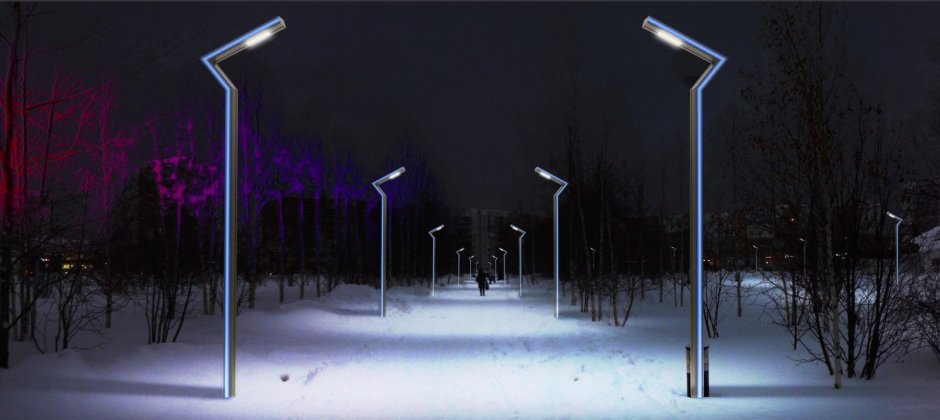 Столб городского освещения