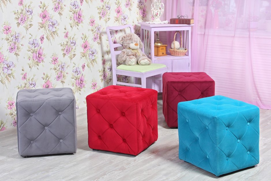 Пуф "Ромби - 1т" серый