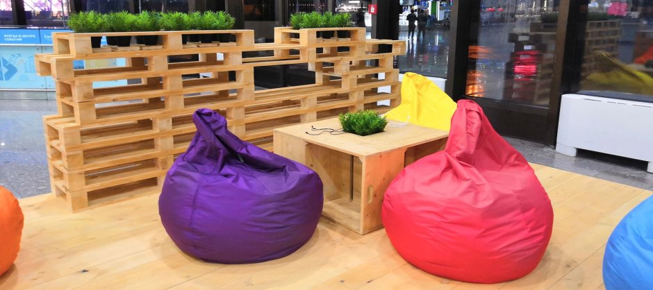 Пуфы мешки лаунж зона