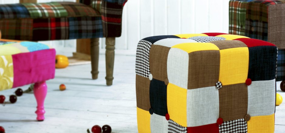 Пуф из ткани