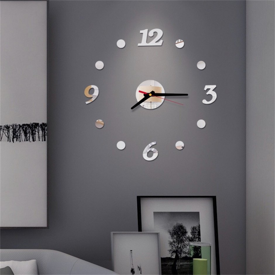 Самоклеющиеся 3d часы "DIY Clock" al021-b
