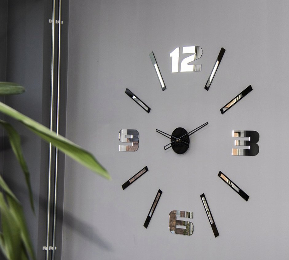 Часы JJT настенные DIY 3d зеркальные