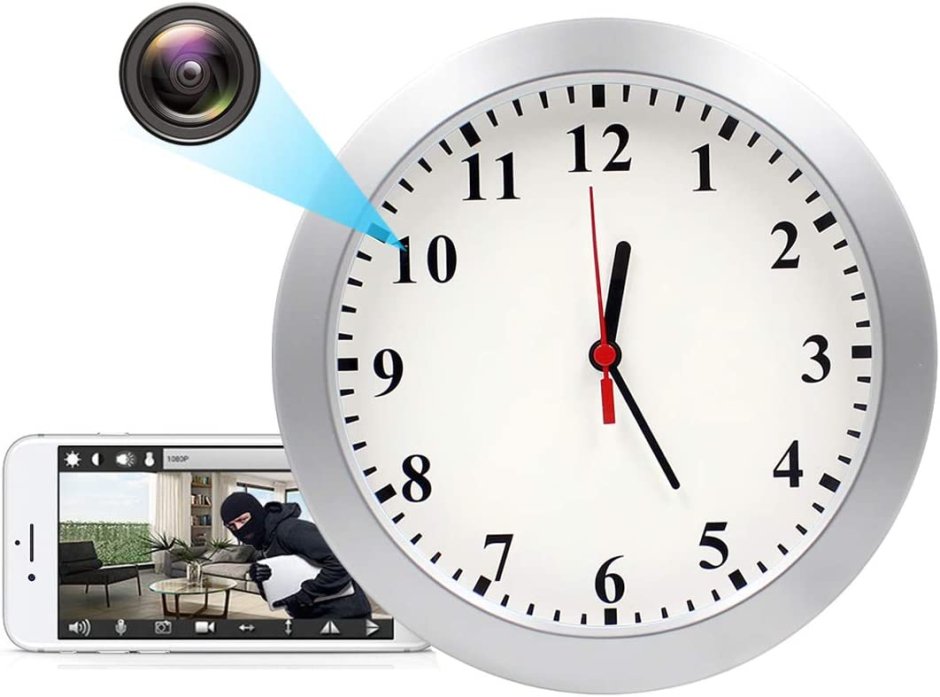 Newwings 1080p WIFI Camera Wall Clock hidden Camera