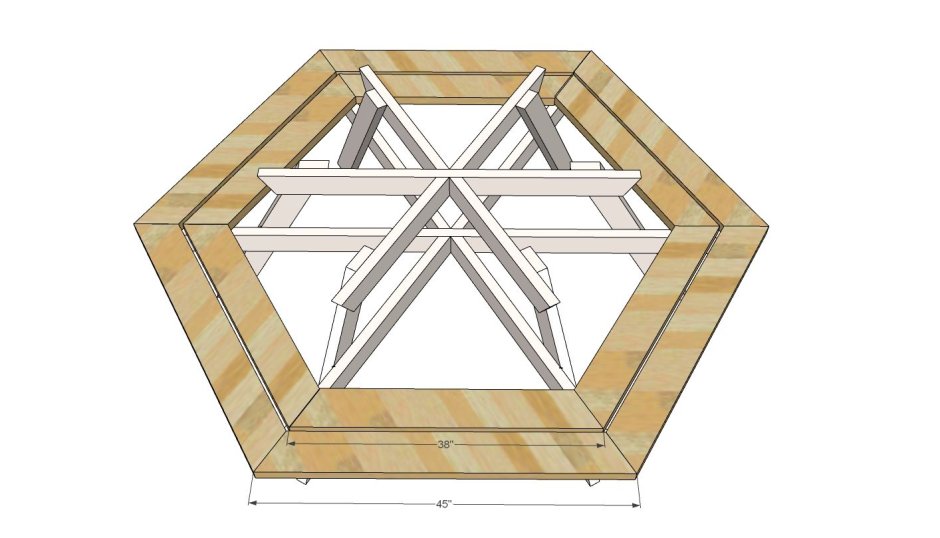 Стол шестигранный