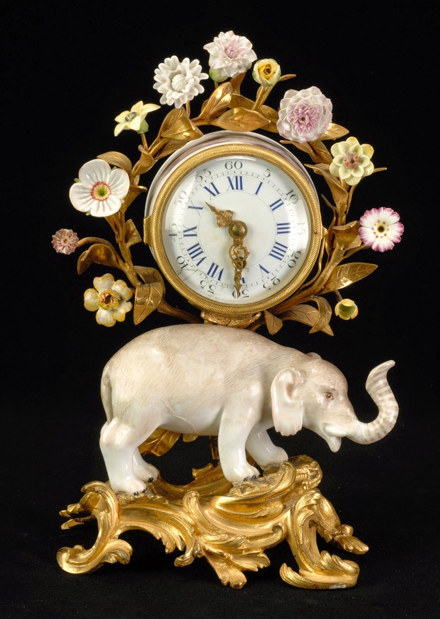 Каминные часы фарфоровые Винтаж