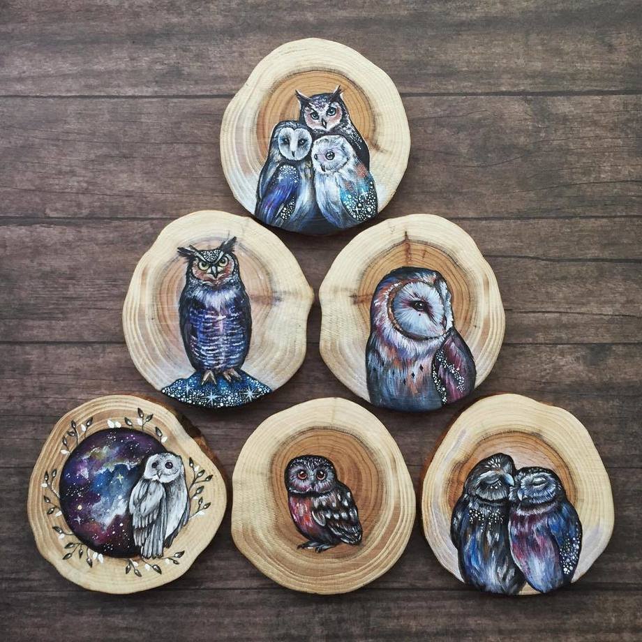 Рисование на спиле дерева