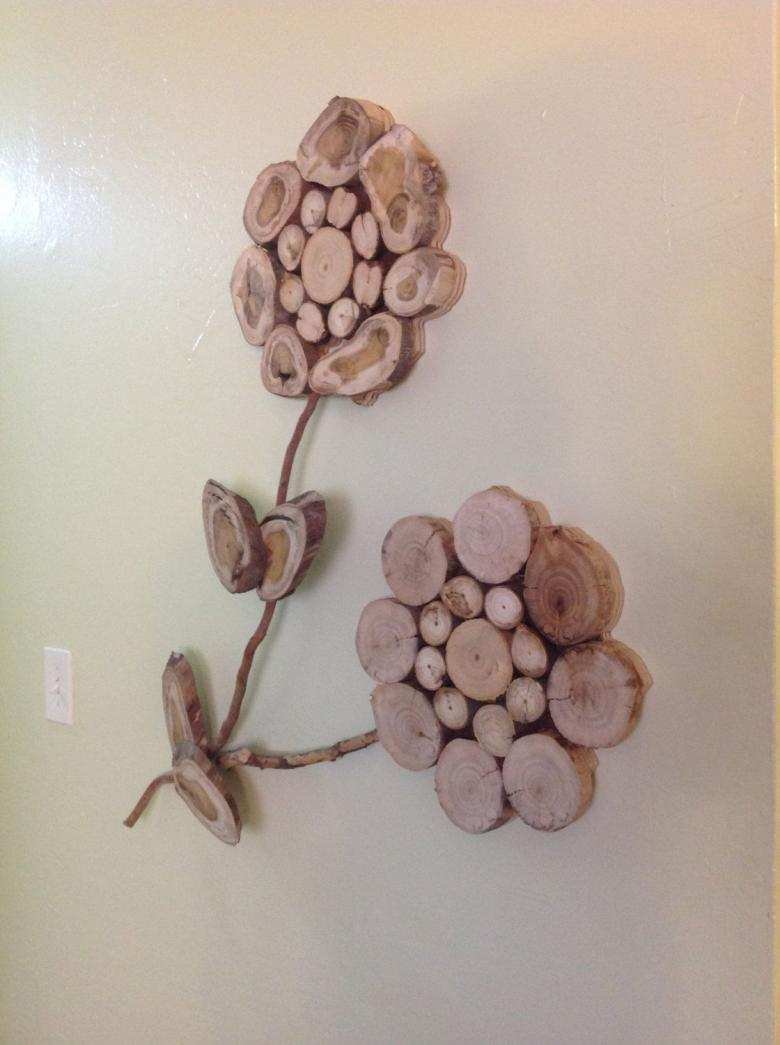 Панно из спилов веток