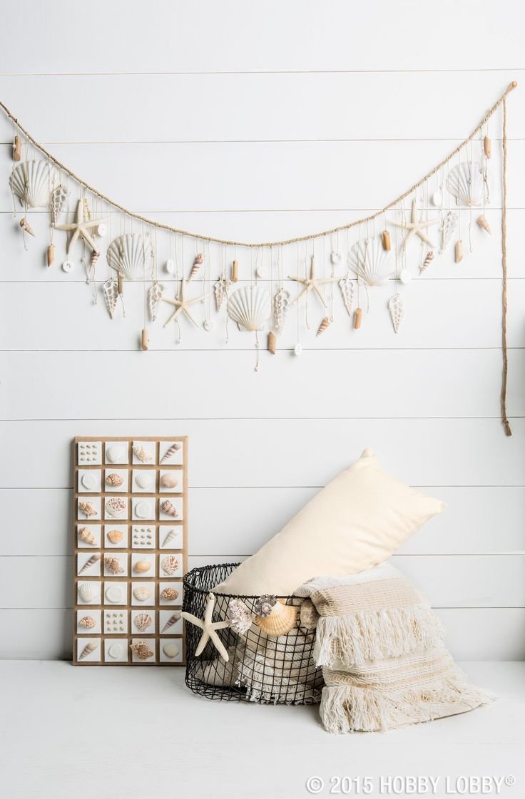 Гирлянды из ракушек в интерьере