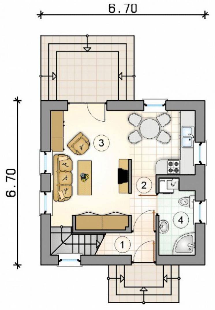 Планировка маленького домика