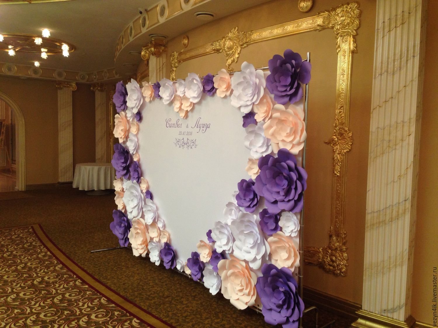 цветы из бумаги для оформления зала на свадьбу своими руками
