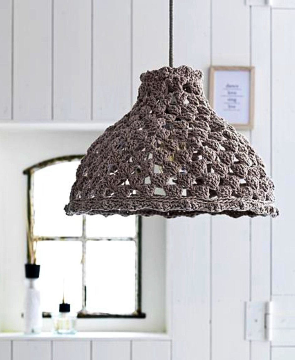 Вязаный абажур