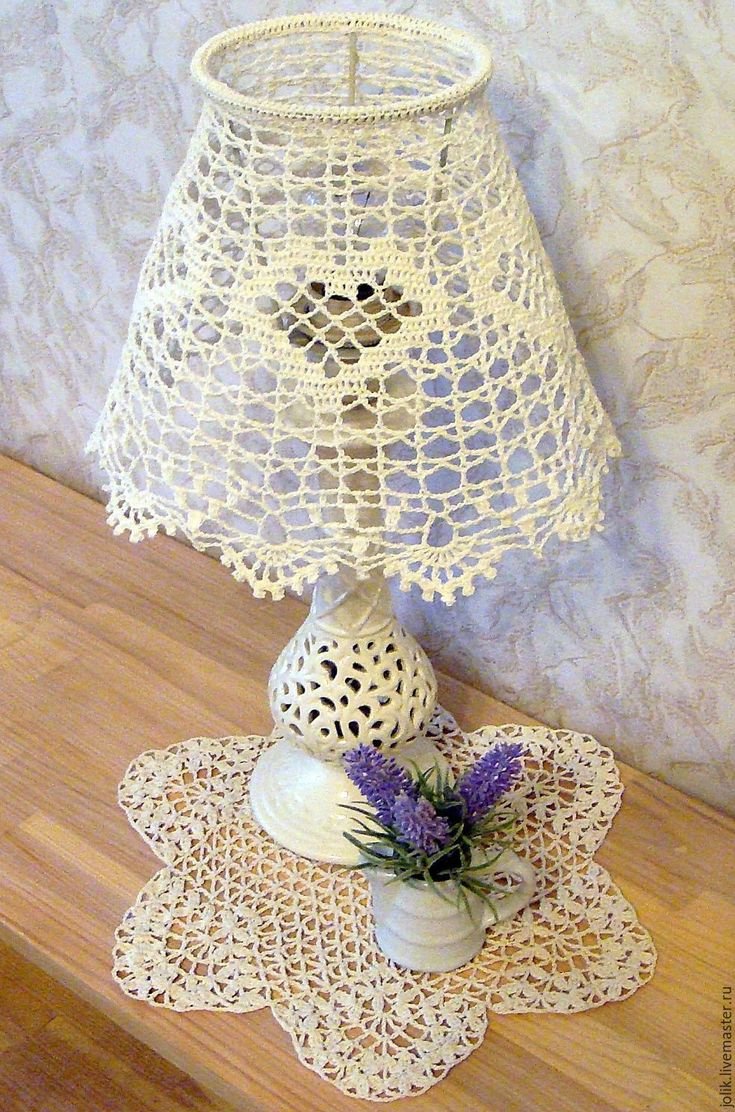 Вязаный абажур