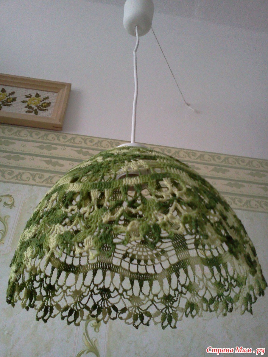 Абажур крючком мастер класс
