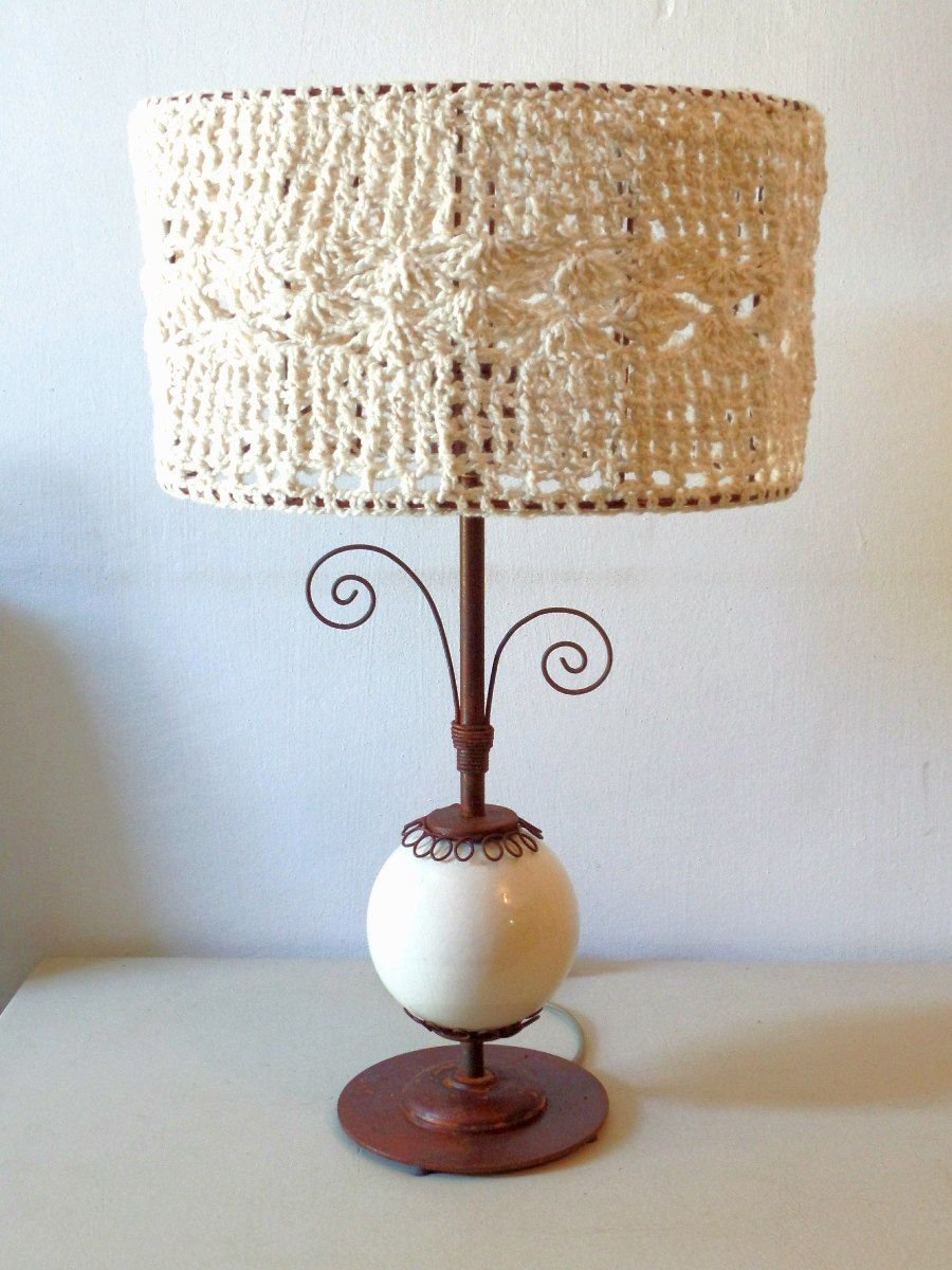 Круглый абажур крючком