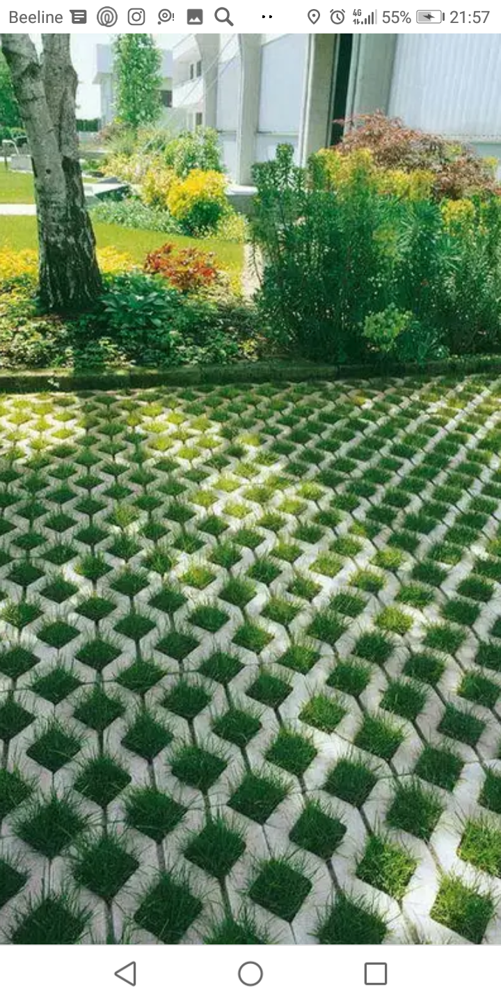 Плитка на газонную траву