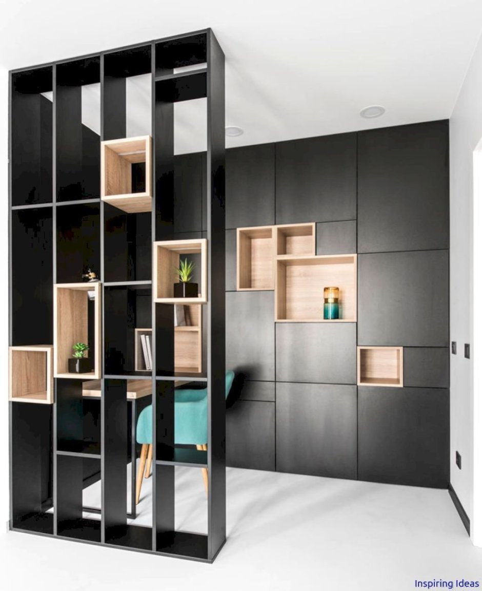 Зонирование комнаты шкафом