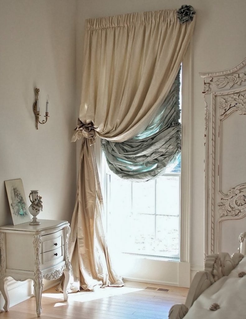 Винтажные шторы в спальню