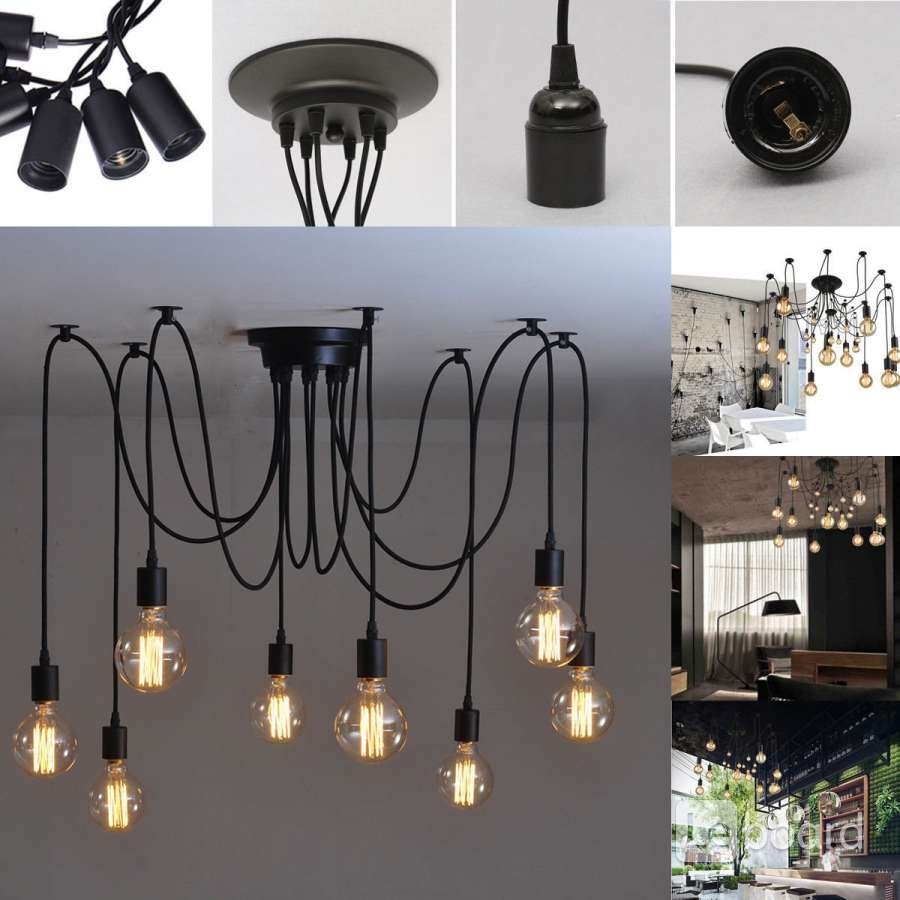 Лампа паук лофт Леруа