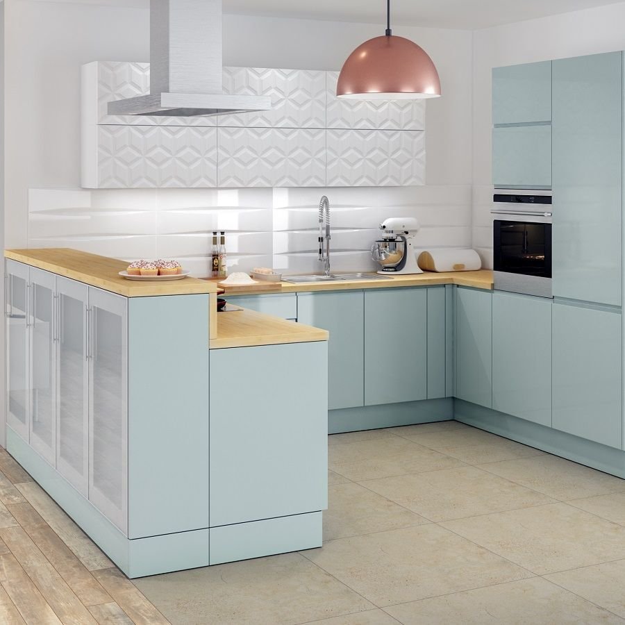 Кухня Томари Леруа Мерлен голубая