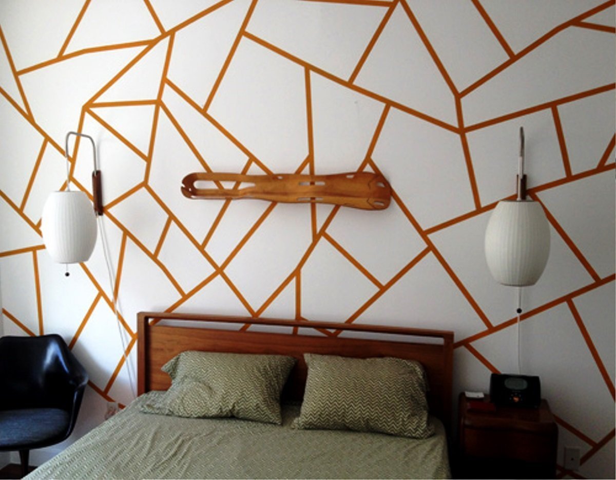 Самая простая декоративная. Необычный декор стен. Необычные стены в интерьере. Креативный декор стен. Геометрический декор стен.