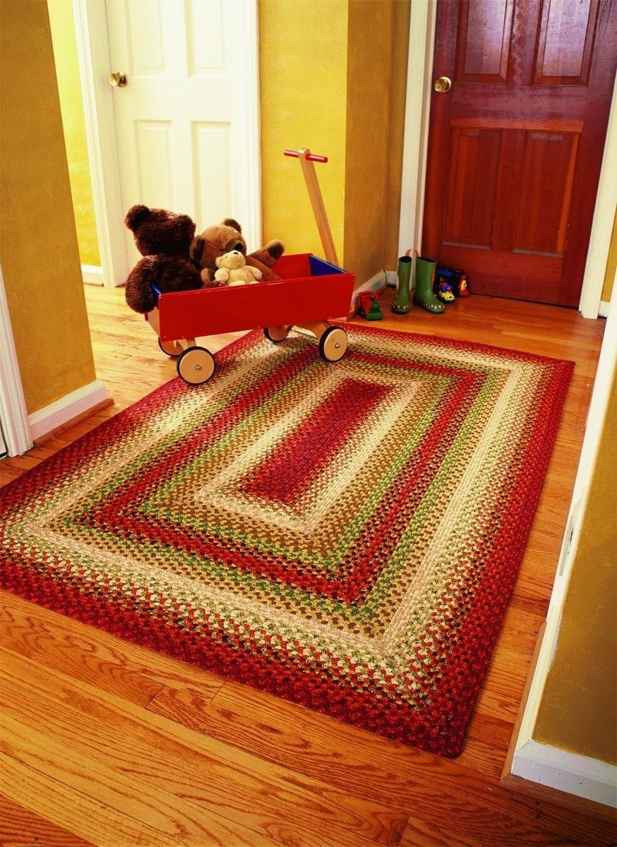 Прямоугольный коврик крючком