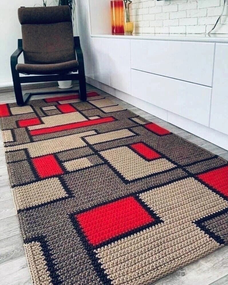 Вязаный ковер