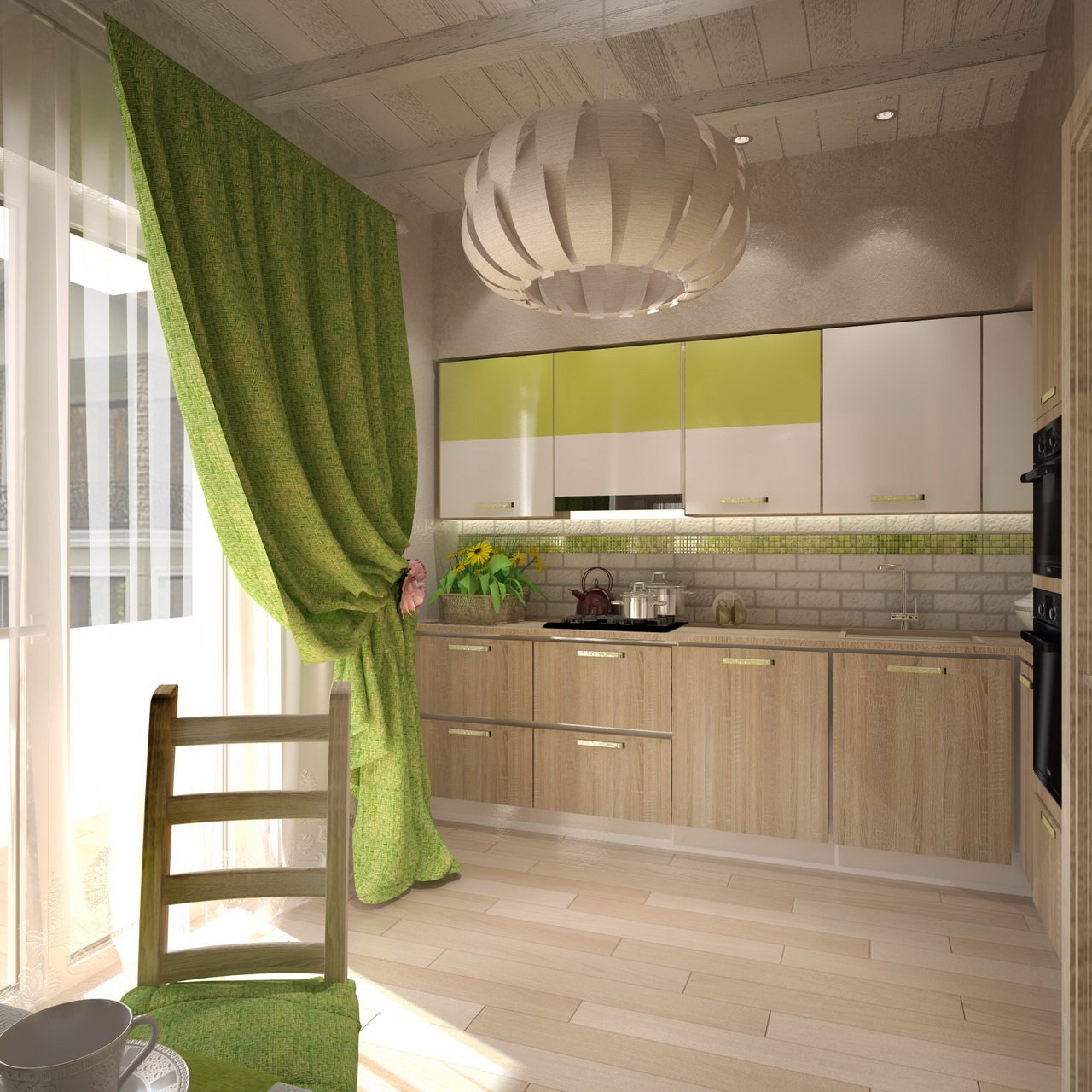 маленькая кухня с балконной дверью дизайн