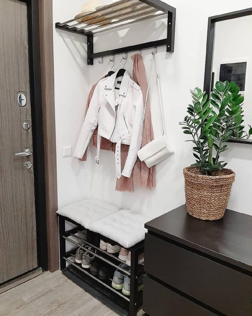 Tjusig ЧУСИГ вешалка, черный 78 см