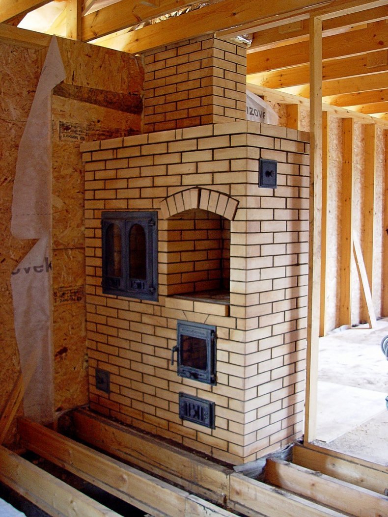 Русская печь вид спереди