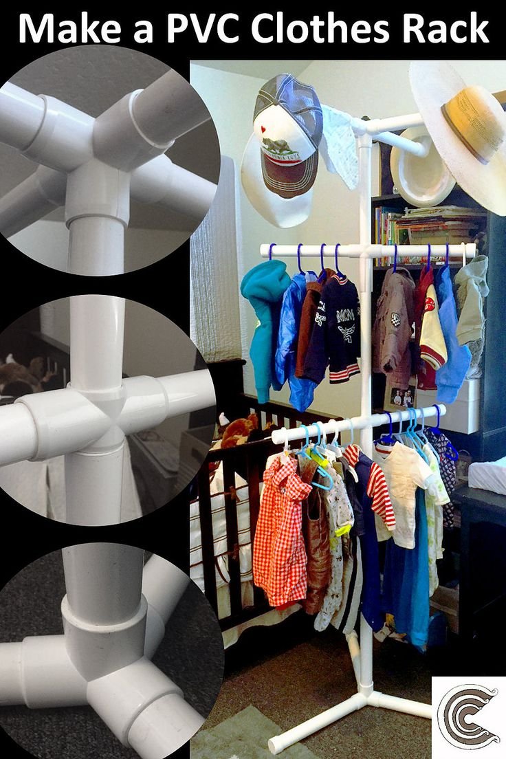 Стеллаж для одежды из труб ПВХ