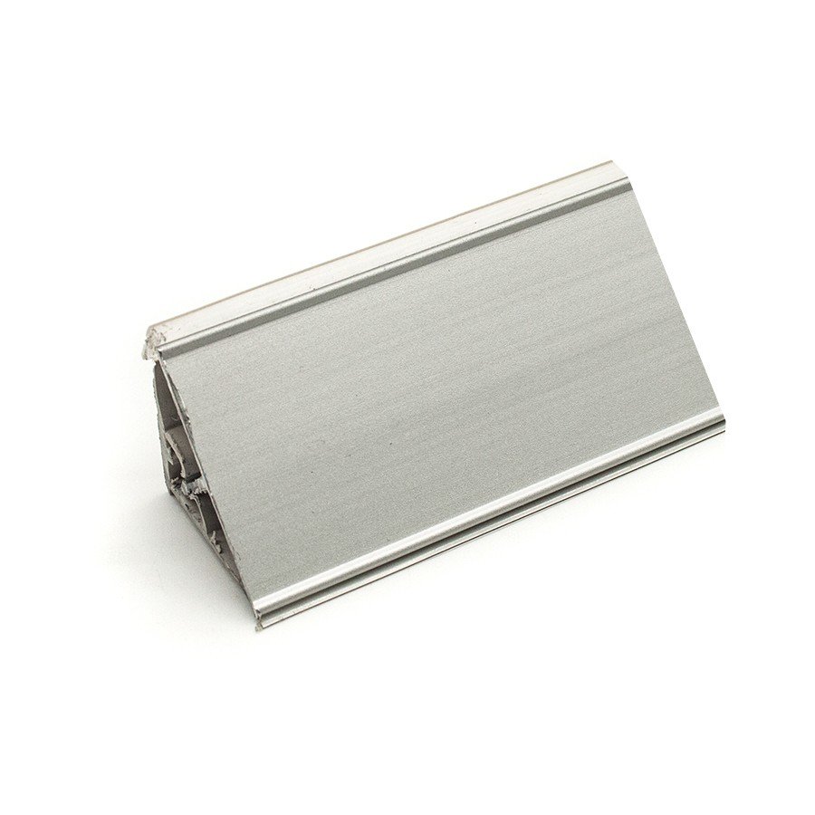 Плинтус алюминиевый Квадро черный 3м