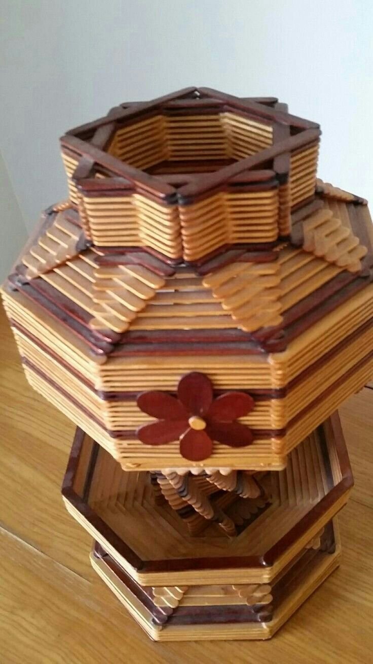 Поделки из деревянных палочек