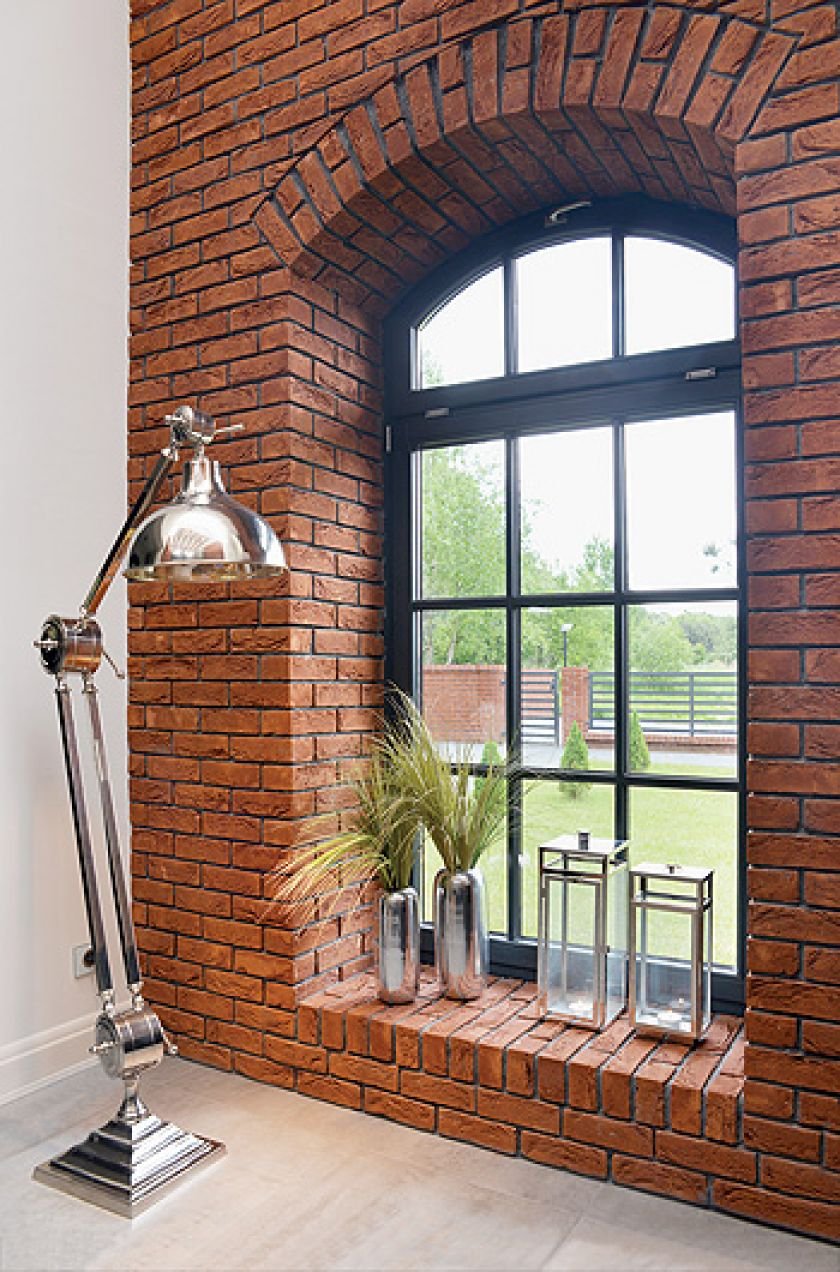 Откосы из кирпича на окнах