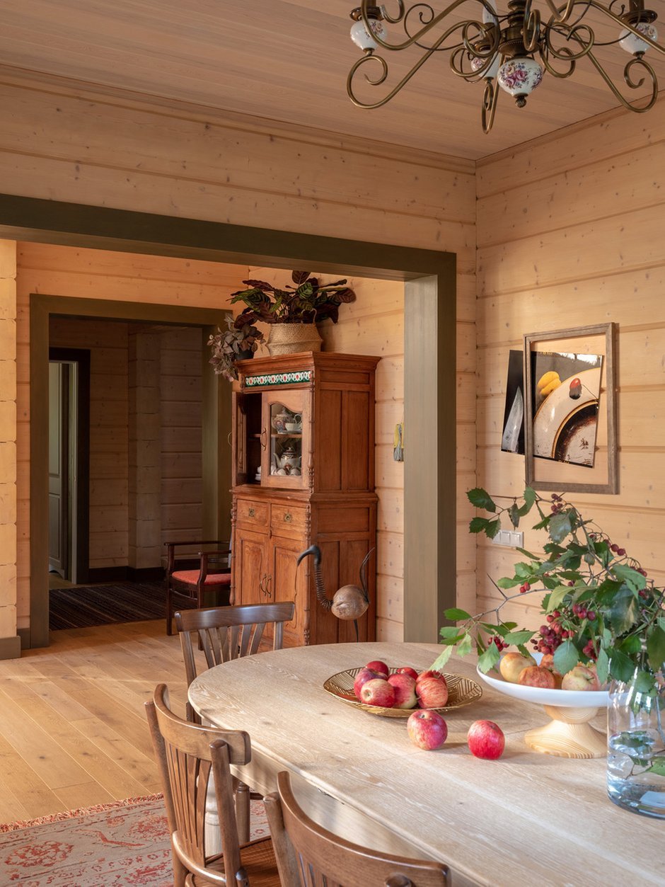 Оцилиндровочный дом в стиле Кантри и Прованс